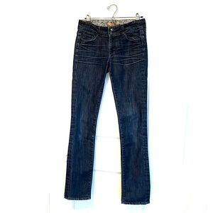 EUC Paige jeans, Hidden Hills, dark denim, straight leg, size 28